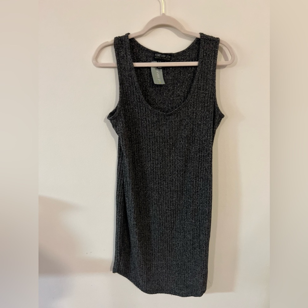 Plus| Gray Knitted Bodycon Dress